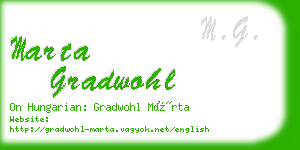 marta gradwohl business card